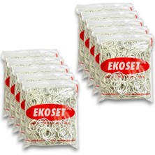 Ekoset 40MM Beyaz Kauçuk Paket Ambalaj Lastiği 10.000 Adet