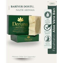 Deruna Natural Aloe Vera Sabunu | Yoğun Nemlendirici & Ferahlatıcı | Hint Yağı ve Hindistan Cevizi Yağı Katkılı | 105G.