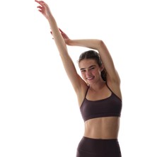Penti LYCRA Koyu Bordo Cream Hafif Destek Çıkarılabilir Pedli Racerback Spor Sütyeni