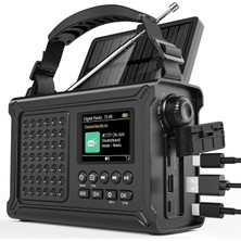 Roxicosly Dab+/fm Acil Durum Radyosu - "elektrik Kesilse De Hazır Kalın" | 12000 Mah, Güneş Paneli ve El Dinamosu