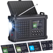 Rocam Güneş Enerjili El Dinamolu Radyo - "ışığı ve Sesi Yanınızda Taşıyın" | 5W LED Fener ve Okuma Işığı