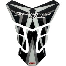 Gp Kompozit Bajaj Dominar 400 2017-2020 Uyumlu Tank Pad Siyah Gri