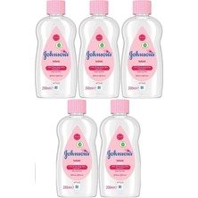 Johnson's Johnsons Baby Bebek Yağı 200ML Nemlendirici (Pembe) (5 Li Set)