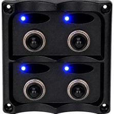 Labarka 4'lü Switch Panel Mavi Işıklı 12V