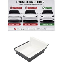 Tesla Li Parts Tesla Model Y 3 Çift Katmanlı Orta Konsol Düzenleyici Beyaz-Juniper Uyumsuz