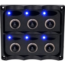 Labarka 6'lı Switch Panel Mavi Işıklı 12V