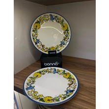 Bonna 2'li Albufera Mid White Gourmet Düz Tabağı 27 cm Kahvaltı, Peynir, Şarküteri, Meze, Et ve Gourmet Çok Amaçlı