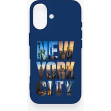 Vip Case iPhone 16 Uyumlu New York City Desenli Silikon Kılıf