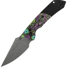 Kansept Fenrir | Mor Ölümsüz Baskılı Pc Sap | Damascus Çelik Çakı | K1034S7