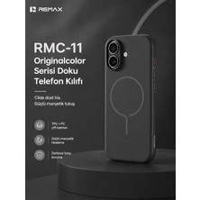 Remax Originalcolor Apple iPhone 17 Magsafe Uyumlu Metal Tuşlu Premium Kılıf Rmc-11 Siyah