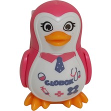 Globox Kalemtraş+Silgi (Penguen) ( Pembe )