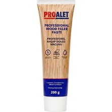 Proalet Profesyonel Tüp Ahşap Dolgu Macunu 200 G – Mobilya, Parke, Kapı Çizik ve Çatlak Tamir Macunu - Ceviz