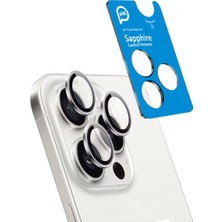 Wonew iPhone 15 Pro / 15 Pro Max Gri Safir Lens Koruyucu