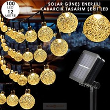 Empressco 100 Ledli 8 Modlu Solar Kristal Top Bahçe Aydınlatma Dekorasyon Güneş Enerji Sarı Işık