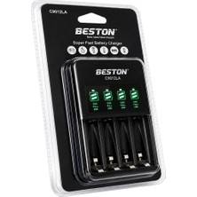 Beston C9012LA Aa/aaa 4'lü Ekranlı Hızlı Pil Şarj Cihazı