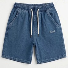 Dereff Unisex Denim Şort (Lacivert) 7-8 Yaş