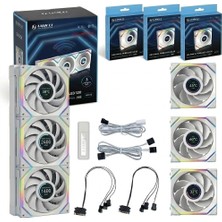 Lian Li Unı Fan Reverse Sl Wireless LCD 6X120MM Beyaz 6'lı Set (3'lü Paket+3 Single)