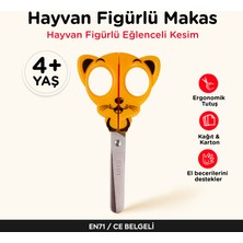 Let's Çocuk Makası – Hayvan Figürlü El Işi Makası Turuncu