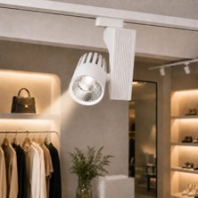 SekaTech 40 Watt Beyaz Kasa Sıcak Beyaz 4000 K Led Ray Spot EV Ofis Mağaza Vitrin
