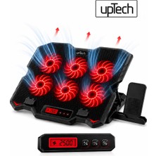 Uptech Laptop Soğutucu 6 Fanlı LCD Kontrol Panel Ayarlanabilir Dizüstü Bilgisayar Soğutma Fanı