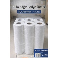 Belirtilmemiş Rulo Kağıt Sedye Örtüsü 50 cm x 30 Metre 6 Adet Tek Kullanımlık Muayene Masa Örtüsü