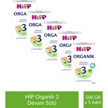 Hipp 3 Organik Devam Sütü 500 gr x 5 Adet