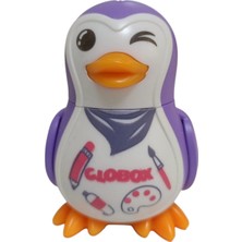 Globox Kalemtraş+Silgi (Penguen) ( Mor )