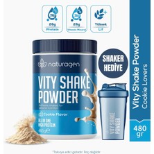 Naturagen Vity Shake Powder Cookie Lovers 480 g | Yüksek Proteinli Öğün Tozu | All-in-one High Protein