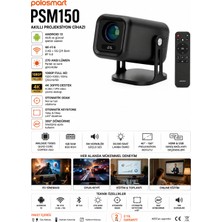 Polosmart PSM150 Android 13 Akıllı Projeksiyon Cihazı Full HD 1080P 270 ANSI Lümen Wi-Fi 6 Bluetooth