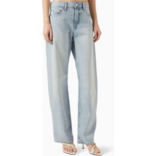 EB Denim Alida Loose Bowed Jean - Mavi - Pamuk-Şemal Kumaş - Rahat Orta Bel Tasarım