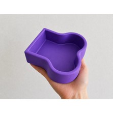 Patimalt Kemik Model Beton Kedi Köpek Mama ve Su Kabı - Mor