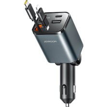Joyroom 50W 4 Port Pd+Usb+Çekmeli Araç Şarj Çakmaklık
