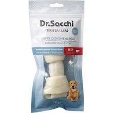 Dr.sacchi Premium Sığır Etli Sığır Derisi Genişletilmiş Düğüm Kemik Tahılsız Köpek Ödülü 5-6" 70-80 gr 1'li