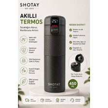 Shotay Digital Display Termos Matara 450 Ml. SHT-ST-8311 Siyah