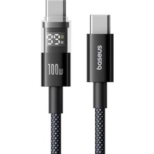 Baseusonline Display 2 100W LED Ekranlı Usb-C To Usb-C Hızlı Şarj Kablosu 1 Metre