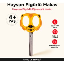 Let's Çocuk Makası – Hayvan Figürlü El Işi Makası Sarı