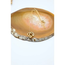 Serenite Collection Ring Gold Renk Çelik Kolye