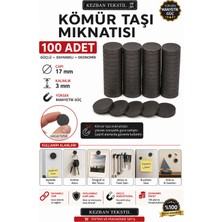 Kezban Tekstil Hobi ve Magnet Siyah (1 Paket )100 Adet 17X3 mm Mıknatıs