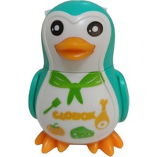 Globox Kalemtraş+Silgi (Penguen) ( Yeşil  )