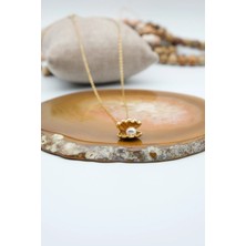 Serenite Collection Inci Gold Renk Çelik Kolye