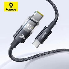 Baseusonline Display 2 100W LED Ekranlı Usb-C To Usb-C Hızlı Şarj Kablosu 2 Metre