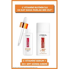 L'Oréal Paris Revitalift Clinical %12 Saf C Vitamini Aydınlatıcı Serum & Spf 50+ Uv Korumalı Yüz Güneş Kremi 50ML