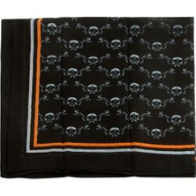 Zero Land Spt-Gld Kuru Kafa Desenli Bandana 50X50 Siyah