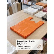 İsopack Turuncu Atlet Poşet Orta Boy Market,manav,çöp Genel Kullanım