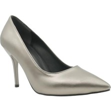 Massima Stiletto Kadın 9 cm Topuklu Platin Ayakkabı