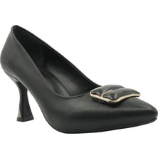 S&s Shoes Stiletto Kadın 7 cm Topuklu Siyah Ayakkabı