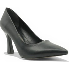 Bircan Stiletto Kadın 9 cm Topuklu Siyah Ayakkabı