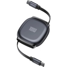 Lkcb-61 Pd 100W 3A, 1metre Usb-C’den C’ye Geri Çekilebilir Şarj Kablosu