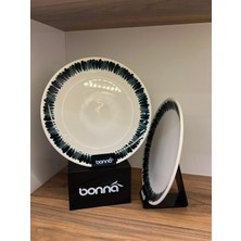 Bonna Lavis Black Gourmet Düz Tabak 25 cm 2'li Düz Tabak / Yemek / Servis / Sunum Tabağı