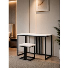 Evdera Mobilya Loft Line Metal Ayaklı Puflu Çalışma Masası
